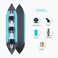 AQUADESIGN Koloa 400 cm blau/schwarzes aufblasbares 3-Personen-Kajak 4