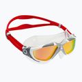 Aquasphere Vista weiß/silber/rot Titan-Schwimmmaske MS5050915LMR