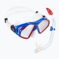 Aqualung Hawkeye Tauchset Maske + Schnorchel blau/rot SC3974006