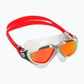 Aquasphere Vista weiß/rot/rot titanfarben verspiegelte Schwimmmaske MS5600915LMR