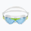 Aquasphere Vista transparent/hellgrün/blaue Kinderschwimmmaske MS5630031LB 2