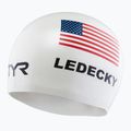 Schwimmkappe TYR Ledecky Silicone white 3