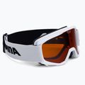 Skibrille für Kinder Alpina Piney white matt/orange