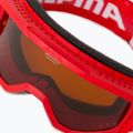 Skibrille für Kinder Alpina Piney red matt/orange 5