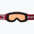 Skibrille für Kinder Alpina Piney red matt/orange 8