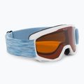 Skibrille für Kinder Alpina Piney white/skyblue matt/orange