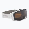 Skibrille Alpina Double Jack Mag Q-Lite white gloss/mirror black 6