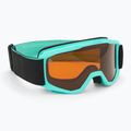Skibrille Kinder Alpina Piney aqua matt/ orange