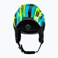 Alpina Pizi Kinderskihelm neon blau/grün glänzend 3