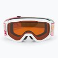 Skibrille Kinder Alpina Piney white/ flower matt/ orange 2
