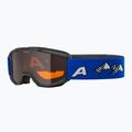 Alpina Piney Kinderskibrille schwarz/ blau matt/ orange