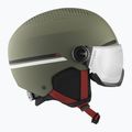 Alpina Kinderskihelm Zupo Visor Q-Lite oliv/rot matt 3