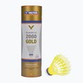 Badminton-Federbälle VICTOR Nylon Shuttle 2000 slow 6 Stk. gelb