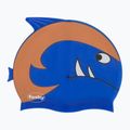 Fashy 3048 Bedruckte blau/braune Badekappe für Kinder