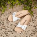 Slides Schlappen  BIRKENSTOCK Madrid BF Narrow white 3