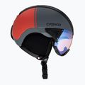 Skihelm CASCO SP-2 Photomatic Visier strukturiert arsenic grau / rot 4