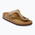 Badelatschen BIRKENSTOCK Gizeh Oiled Leather tabacco brown