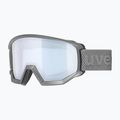 Skibrille UVEX Athletic FM rhino mat/mirror silver blue 55//52/523 7