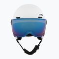 Kinder-Skihelm UVEX Rocket Visor Jr white/black matte/mirror blue/smoke 2