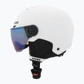 Kinder-Skihelm UVEX Rocket Visor Jr white/black matte/mirror blue/smoke 3