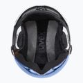 Kinder-Skihelm UVEX Rocket Visor Jr white/black matte/mirror blue/smoke 4