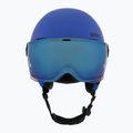 Skihelm Kinder UVEX Rocket Visor Jr blue matt/mirror blue/smoke 2