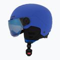 Skihelm Kinder UVEX Rocket Visor Jr blue matt/mirror blue/smoke 3