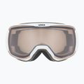 UVEX Downhill 2100 V Skibrille weiß matt/verspiegelt silber/variomatisch klar 2