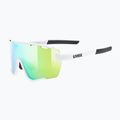 UVEX Sportstyle 236 Set weiß matt/verspiegelt grün/klar Sonnenbrille