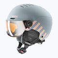 Skihelm Kinder UVEX Rocket Visor Jr rhino/blush matt/mirror silver/lasergold lite