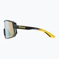 UVEX Sportstyle 235 sunbee schwarz matt/verspiegelt gelb Fahrradbrille 53/3/003/2616 3