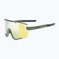 UVEX Sportstyle 236 Set moosgrün schwarz matt/verspiegelt gelb Fahrradbrille 53/3/004/7216 7