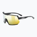 Fahrradbrille UVEX Sportstyle 235 P schwarz matt/gelb verspiegelt 53/3/032/2230 5