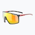 UVEX Mtn Perform schwarz rot matt/rot verspiegelte Sonnenbrille 53/3/039/2316 5