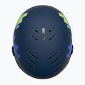 Skihelm Kinder UVEX Rocket Visor Jr blue puzzle matt/mirror blue/smoke 6