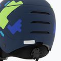 Skihelm Kinder UVEX Rocket Visor Jr blue puzzle matt/mirror blue/smoke 7