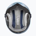 Skihelm Kinder UVEX Rocket Visor Jr blue puzzle matt/mirror blue/smoke 4