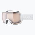 UVEX Downhill 2100 V Skibrille weiß matt/verspiegelt silber klar