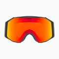 UVEX Skibrille Gravity FM schwarz matt/verspiegelt rot orange klar 2