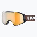 UVEX Skibrille Gravity FM schwarz matt/verspiegelt gold orange klar