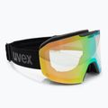 Skibrille UVEX Evidnt Attract V + Etui black matt/mirror green clear/yellow 2