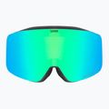 Skibrille Kinder UVEX Pwdr FM black matt/mirror green yellow clear 2