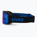 Skibrille Kinder UVEX Pwdr FM black matt/mirror blue smoke clear 4