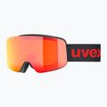 Skibrille Kinder UVEX Pwdr FM black matt/mirror red orange clear