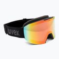 Skibrille UVEX Evidnt Attract S V + case black matt/mirror rainbow clear 2