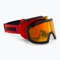 Skibrille UVEX Evidnt Attract + case black matt/mirror red orange clear