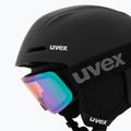 Kinder-Skihelm UVEX Viti Set + Skibrille Speedy Pro black matt/mirror green/yellow/clear 8