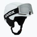 Kinder-Skihelm UVEX Viti Set + Skibrille Speedy Pro white matt/mirror silver/green/clear 9