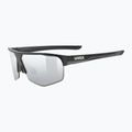 UVEX Axos Set schwarz matt/verspiegelt silber/klar Sonnenbrille