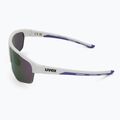 UVEX Axos Set weiß matt/verspiegelt lila/klar Sonnenbrille 5